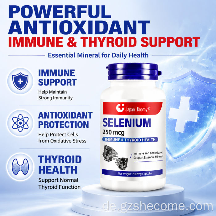 Shecome Selenium Capsules Immun-Antioxidans-Mineral-Unterstützung